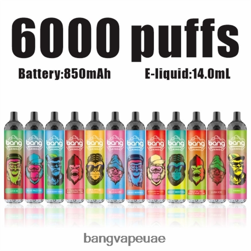 Bang Vape King 6000 نفخة 5% نيك، قابلة للشحن من النوع سي يمكن التخلص منه - Bang Vape Abu Dhabi RLB6JT8