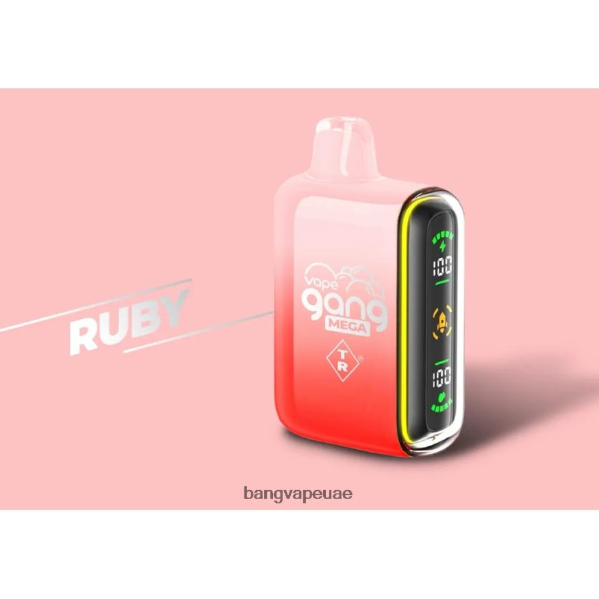 Vape Gang MEGA 20.000 نفخة من السجائر الإلكترونية (علبة بها 5 عبوات) روبي - Bang Box Vape Flavors RLB6JT58