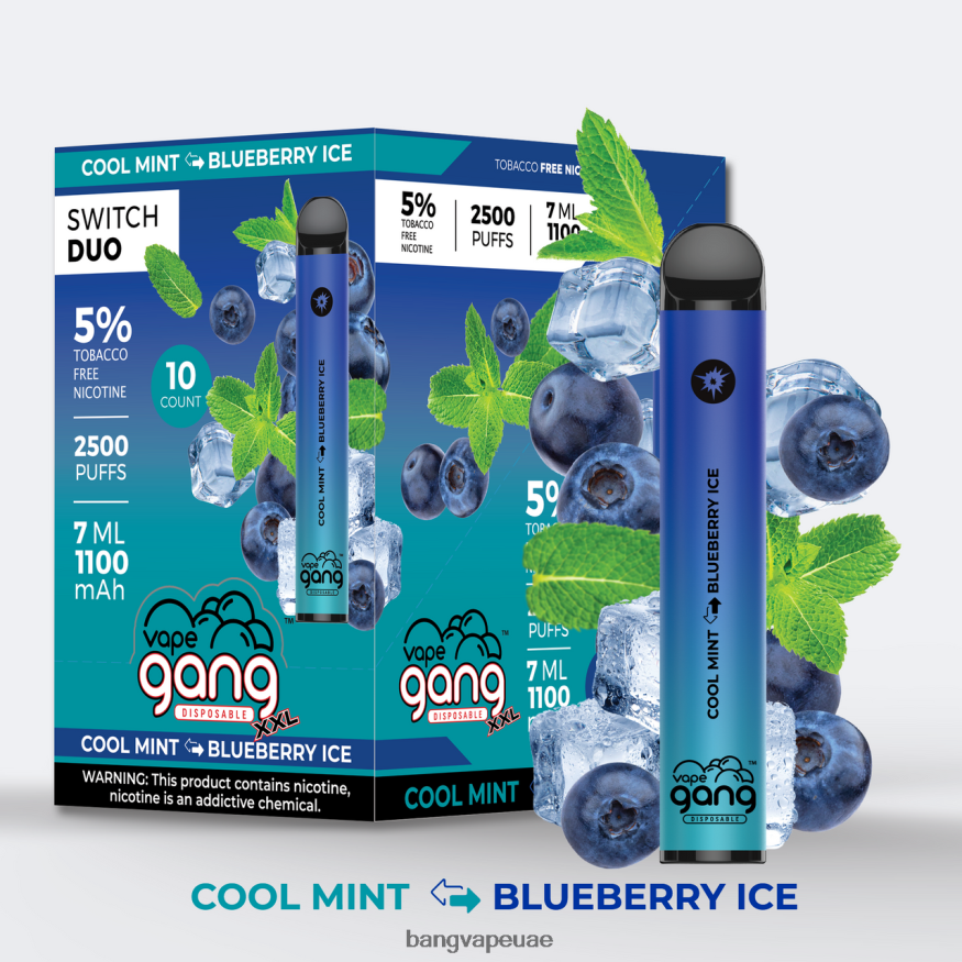 Vape Gang Switch Duo 2 نكهات (صندوق 10) التفاح الأحمر - التفاح الأخضر - Bang Box Vape Flavors RLB6JT46